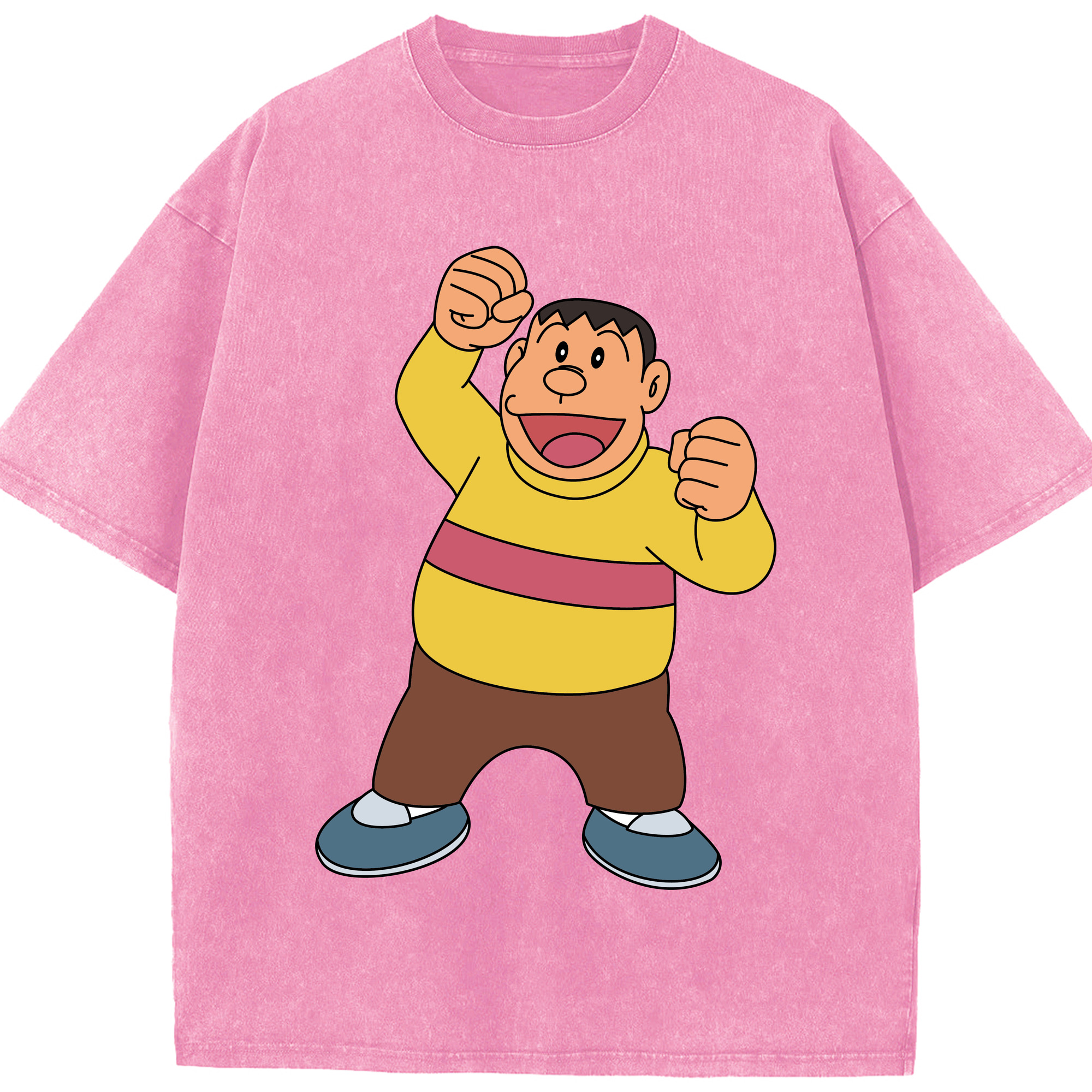 （画像用） ドラえもん 剛田武 Doraemon Gouta Takeshi 綿100% ヴィンテージ風 半袖Tシャツ（フロントプリント）